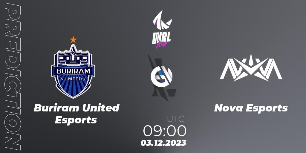 Pronósticos Buriram United Esports - Nova Esports. 03.12.23. WRL Asia 2023 - Season 2 - Regular Season - Wild Rift