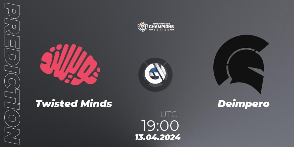 Pronósticos Twisted Minds - Deimpero. 13.04.24. Overwatch Champions Series 2024 - EMEA Stage 2 Group Stage - Overwatch