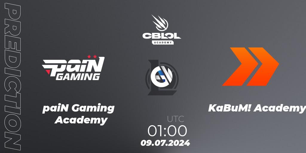 Pronósticos paiN Gaming Academy - KaBuM! Academy. 10.07.2024 at 01:00. CBLOL Academy 2024 - LoL