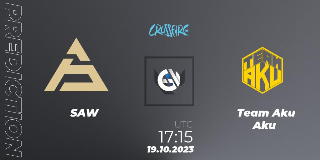 Pronósticos SAW - Team Aku Aku. 19.10.2023 at 17:15. LVP - Crossfire Cup 2023: Contenders #2 - VALORANT