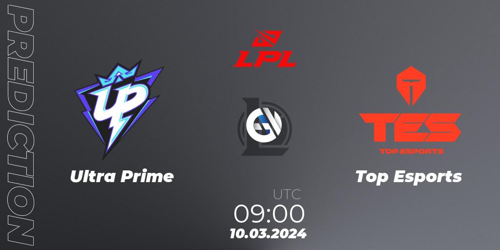 Pronósticos Ultra Prime - Top Esports. 10.03.24. LPL Spring 2024 - Group Stage - LoL
