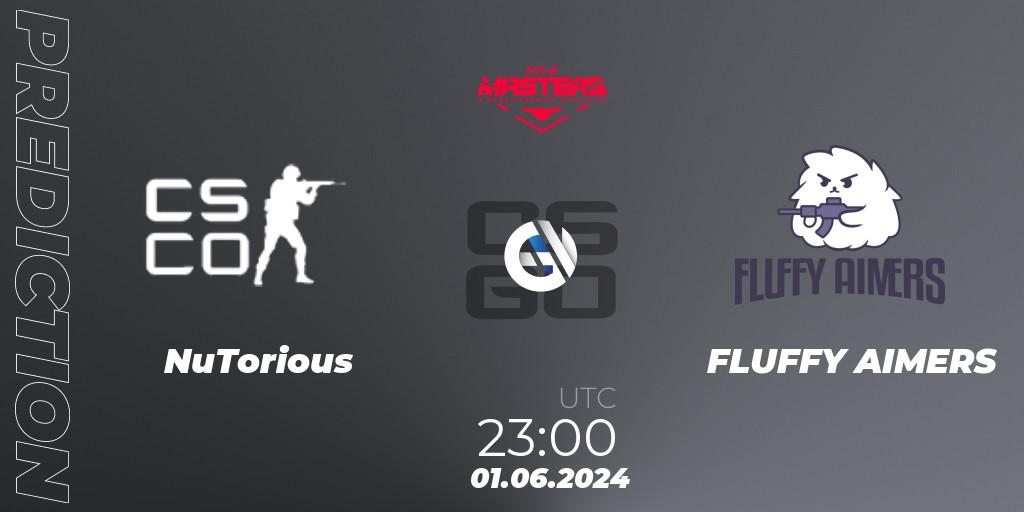 Pronósticos NuTorious - FLUFFY AIMERS. 01.06.2024 at 23:00. Ace North American Masters Fall 2024: Open Qualifier #2 - Counter-Strike (CS2)