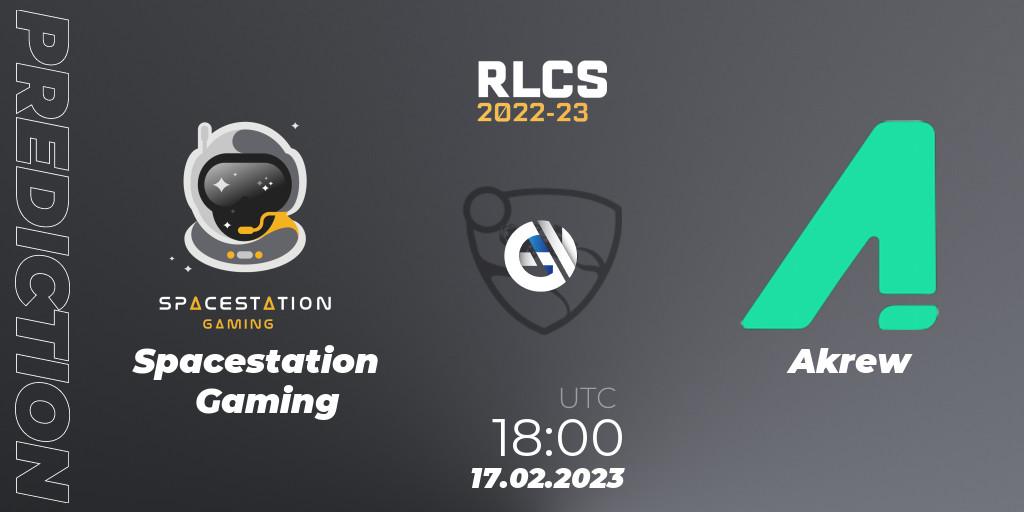 Pronósticos Spacestation Gaming - Akrew. 17.02.23. RLCS 2022-23 - Winter: North America Regional 2 - Winter Cup - Rocket League
