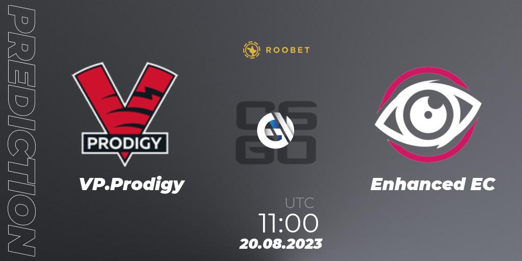 Pronósticos VP.Prodigy - Enhanced EC. 20.08.2023 at 11:00. Roobet Arena August 2023: Europe - Counter-Strike (CS2)