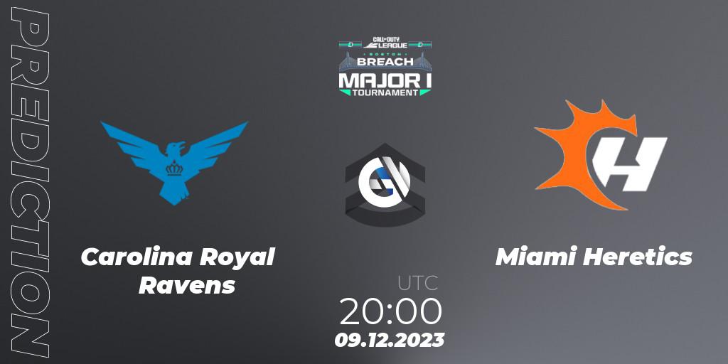 Pronósticos Carolina Royal Ravens - Miami Heretics. 09.12.2023 at 20:00. Call of Duty League 2024: Stage 1 Major Qualifiers - Call of Duty