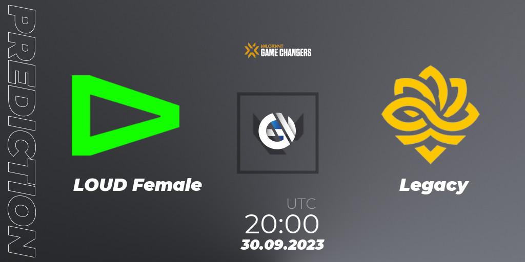 Pronósticos LOUD Female - Legacy. 30.09.23. VCT 2023: Game Changers Brazil Series 2 - VALORANT