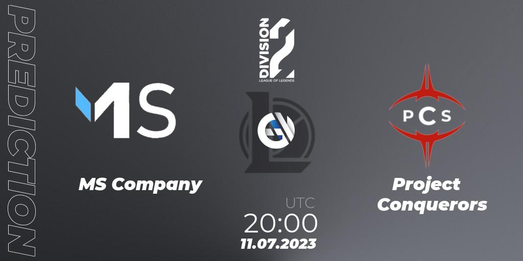 Pronósticos MS Company - Project Conquerors. 11.07.23. LFL Division 2 Summer 2023 - Group Stage - LoL