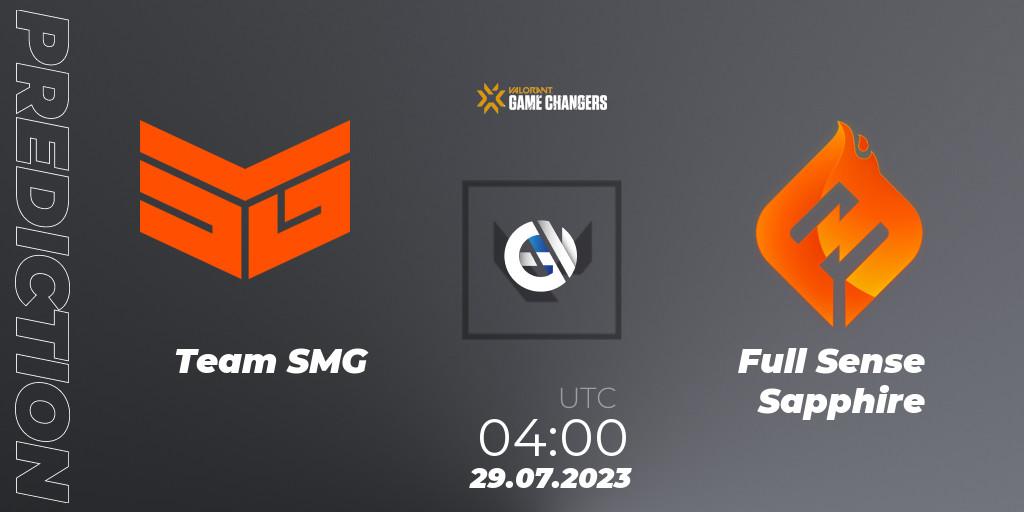 Pronósticos Team SMG - Full Sense Sapphire. 29.07.2023 at 04:00. VCT 2023: Game Changers APAC Open 3 - VALORANT