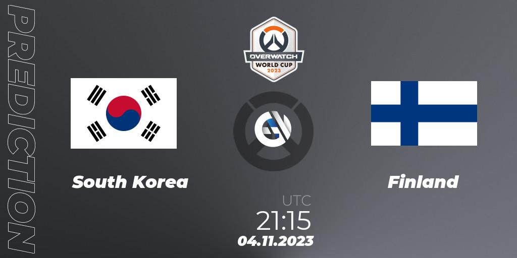 Pronósticos South Korea - Finland. 04.11.23. Overwatch World Cup 2023 - Overwatch