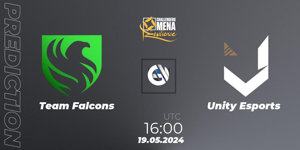 Pronósticos Team Falcons - Unity Esports. 19.05.2024 at 16:00. VALORANT Challengers 2024 MENA: Resilience Split 2 - GCC and Iraq - VALORANT