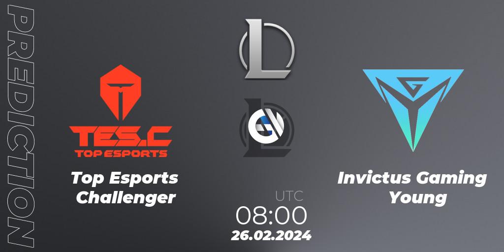 Pronósticos Top Esports Challenger - Invictus Gaming Young. 26.02.24. LDL 2024 - Stage 1 - LoL