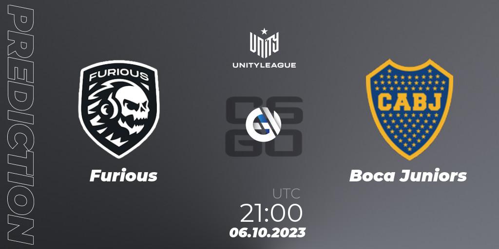 Pronósticos Furious - Boca Juniors. 06.10.23. LVP Unity League Argentina 2023 - CS2 (CS:GO)