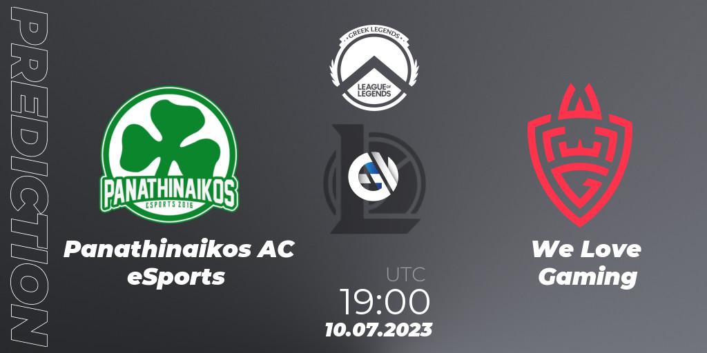 Pronósticos Panathinaikos AC eSports - We Love Gaming. 10.07.23. Greek Legends League Summer 2023 - LoL