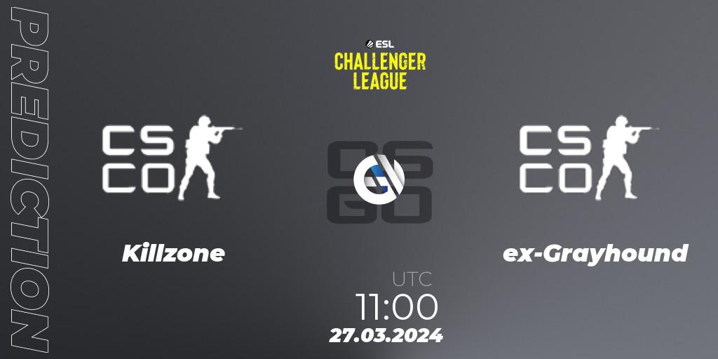 Pronósticos Killzone - Jeeves. 27.03.2024 at 10:35. ESL Challenger League Season 47: Oceania - Counter-Strike (CS2)