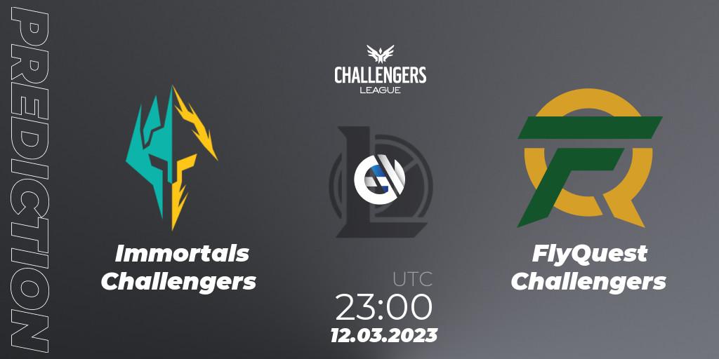 Pronósticos Immortals Challengers - FlyQuest Challengers. 12.03.23. NACL 2023 Spring - Playoffs - LoL