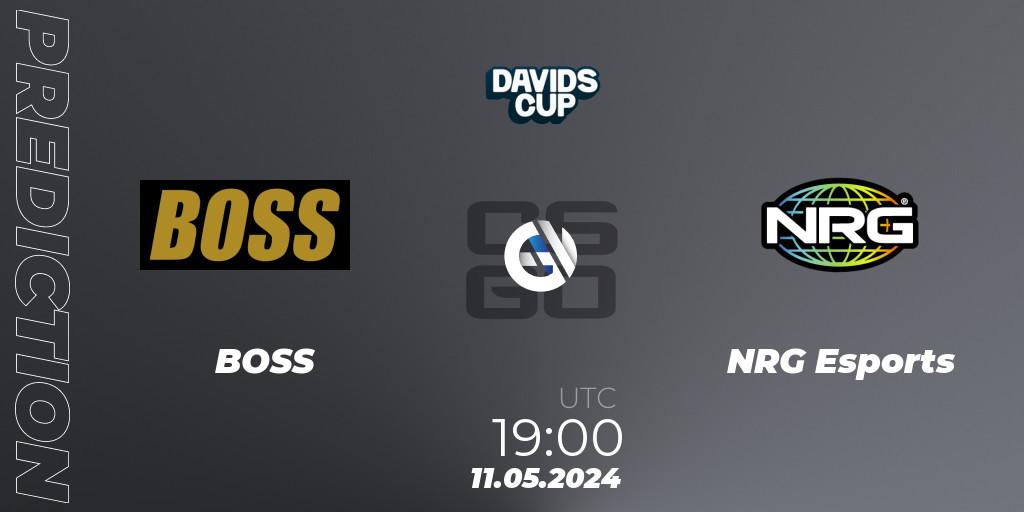 Pronósticos BOSS - NRG Esports. 11.05.2024 at 19:00. David's Cup 2024 - Counter-Strike (CS2)