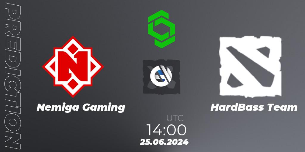 Pronósticos Nemiga Gaming - HardBass Team. 25.06.2024 at 08:00. CCT Dota 2 Series 1 - Dota 2