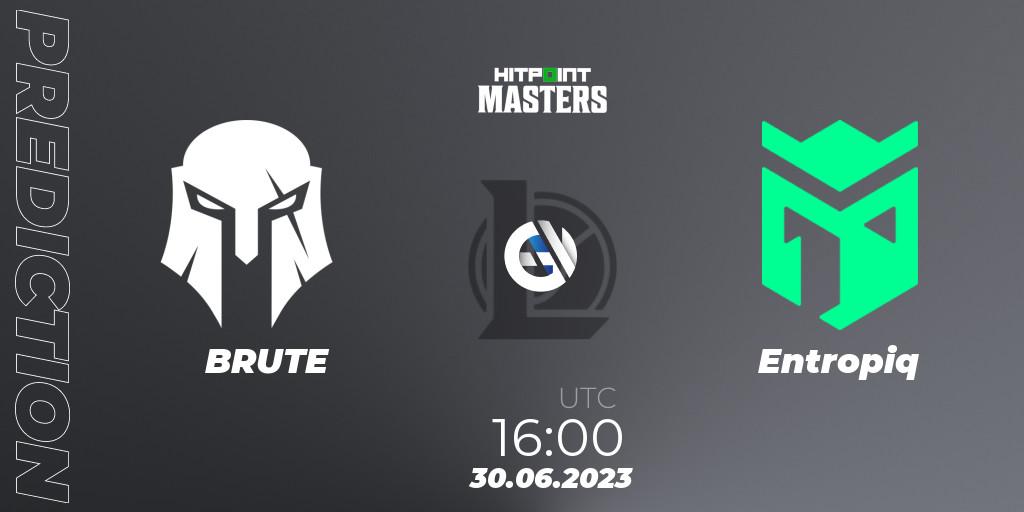 Pronósticos BRUTE - Entropiq. 30.06.2023 at 17:15. Hitpoint Masters Summer 2023 - Group Stage - LoL