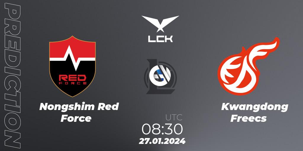Pronósticos Nongshim Red Force - Kwangdong Freecs. 27.01.24. LCK Spring 2024 - Group Stage - LoL