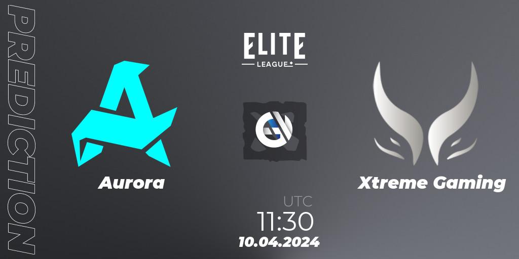 Pronósticos Aurora - Xtreme Gaming. 10.04.24. Elite League: Round-Robin Stage - Dota 2
