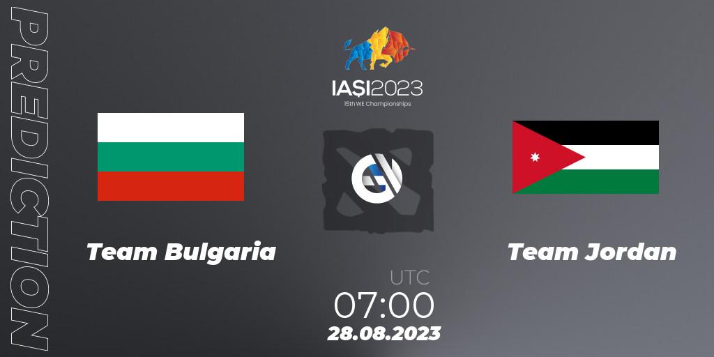 Pronósticos Team Bulgaria - Team Jordan. 27.08.2023 at 18:10. IESF World Championship 2023 - Dota 2