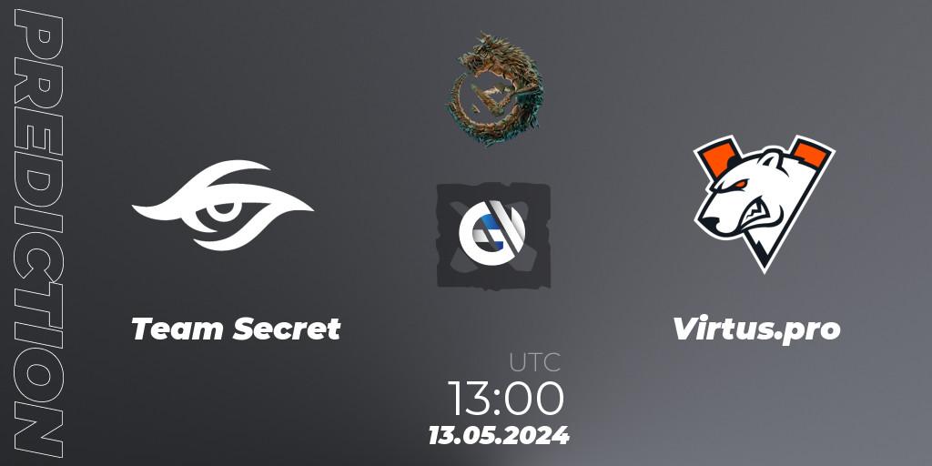 Pronósticos Team Secret - Virtus.pro. 13.05.24. PGL Wallachia Season 1 - Group Stage - Dota 2