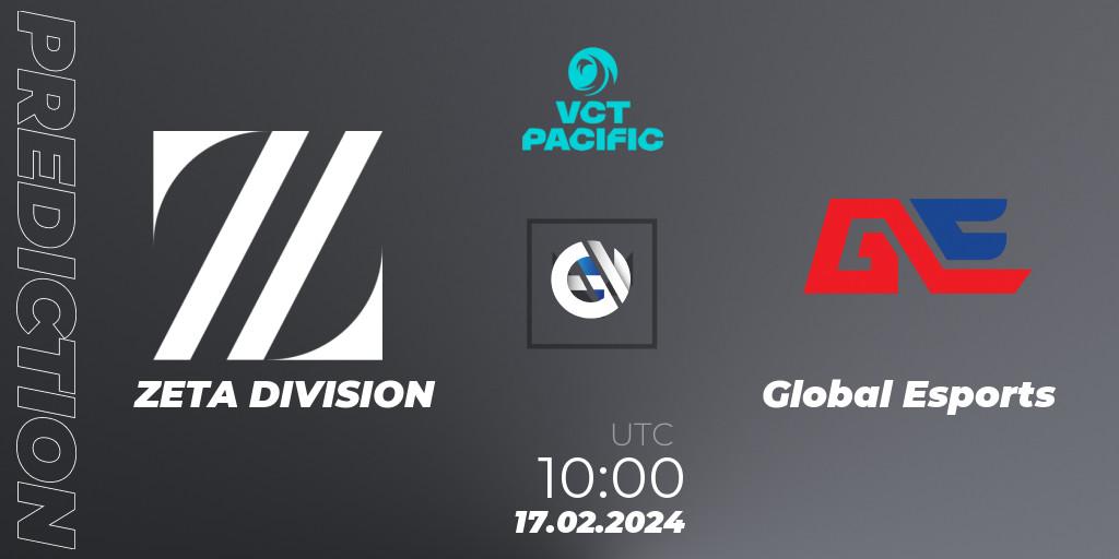 Pronósticos ZETA DIVISION - Global Esports. 18.02.24. VCT 2024: Pacific Kickoff - VALORANT