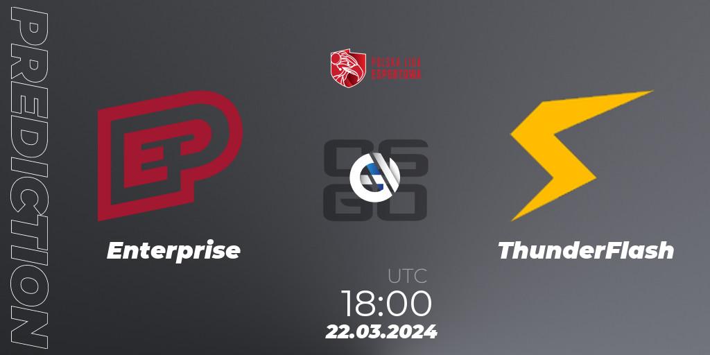 Pronósticos Enterprise - ThunderFlash. 22.03.24. Polska Liga Esportowa 2024: Split #1 - CS2 (CS:GO)