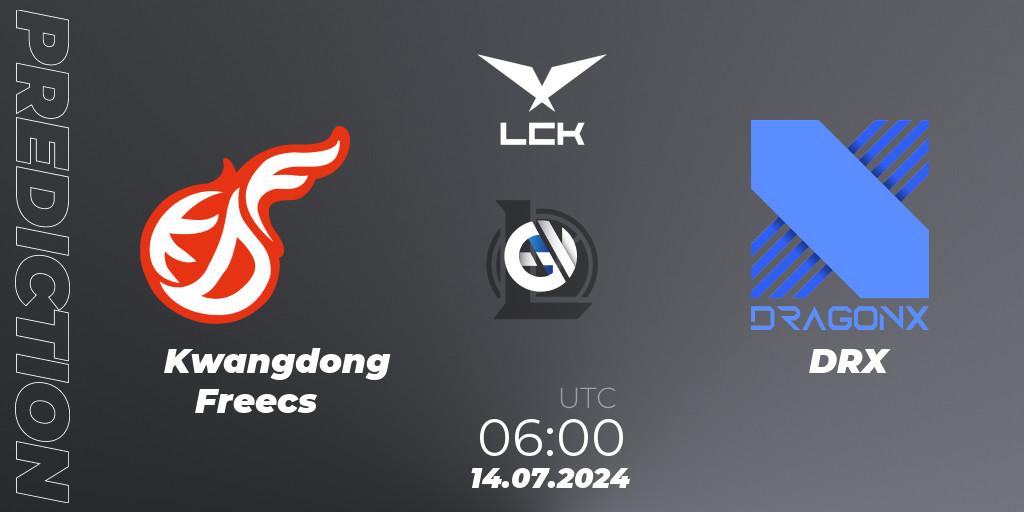 Pronósticos Kwangdong Freecs - DRX. 14.07.2024 at 06:00. LCK Summer 2024 Group Stage - LoL