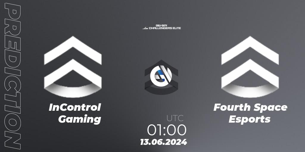 Pronósticos InControl Gaming - Fourth Space Esports. 13.06.2024 at 00:00. Call of Duty Challengers 2024 - Elite 3: NA - Call of Duty