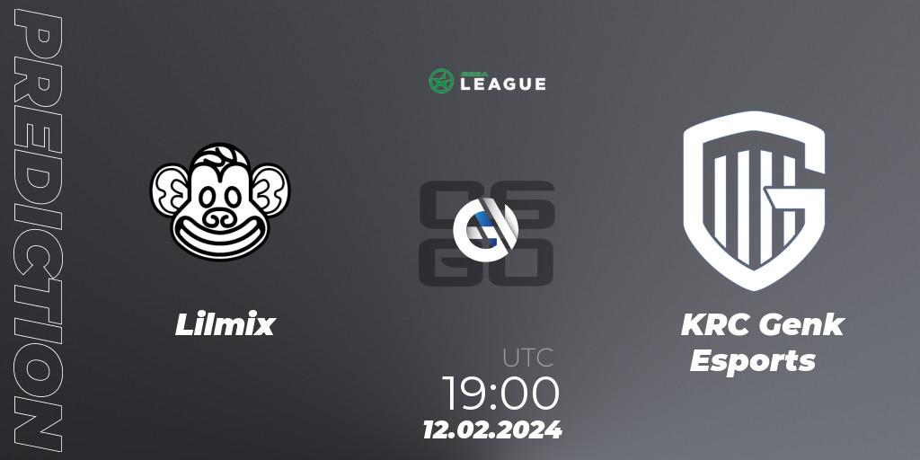 Pronósticos Lilmix - KRC Genk Esports. 12.02.24. ESEA Season 48: Advanced Division - Europe - CS2 (CS:GO)