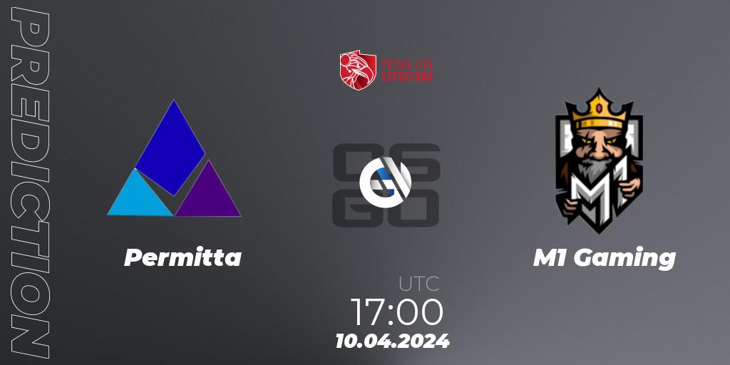 Pronósticos Permitta - M1 Gaming. 10.04.2024 at 17:00. Polska Liga Esportowa 2024: Split #1 - Counter-Strike (CS2)