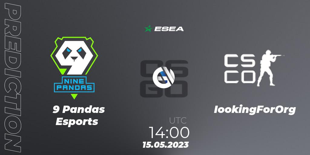 Pronósticos 9 Pandas Esports - IookingForOrg. 15.05.23. ESEA Season 45: Advanced Division - Europe - CS2 (CS:GO)