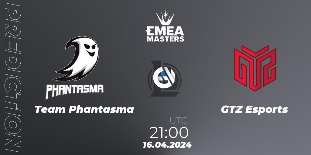 Pronósticos Team Phantasma - GTZ Esports. 16.04.24. EMEA Masters Spring 2024 - Play-In - LoL