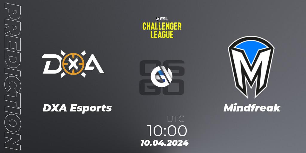 Pronósticos DXA Esports - Mindfreak. 10.04.2024 at 10:00. ESL Challenger League Season 47: Oceania - Counter-Strike (CS2)