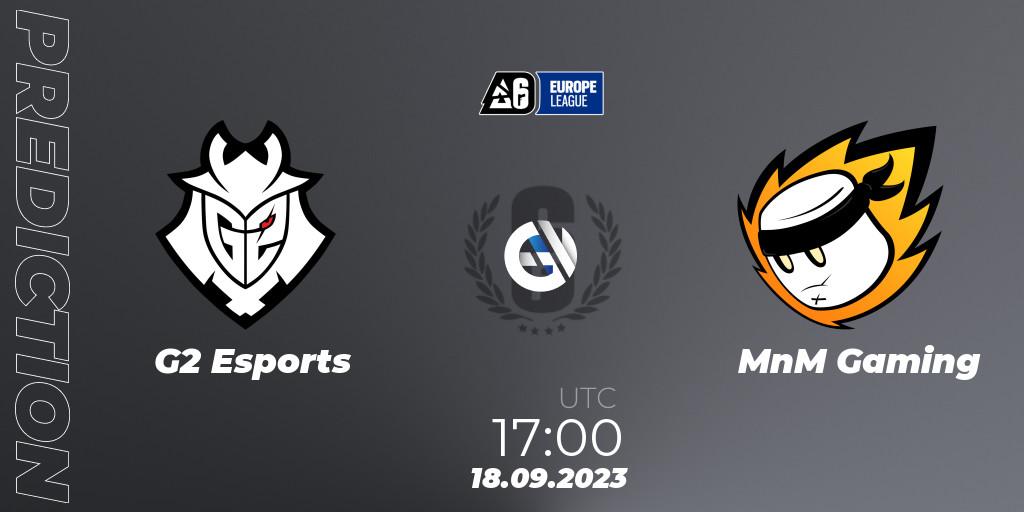 Pronósticos G2 Esports - MnM Gaming. 18.09.23. Europe League 2023 - Stage 2 - Rainbow Six