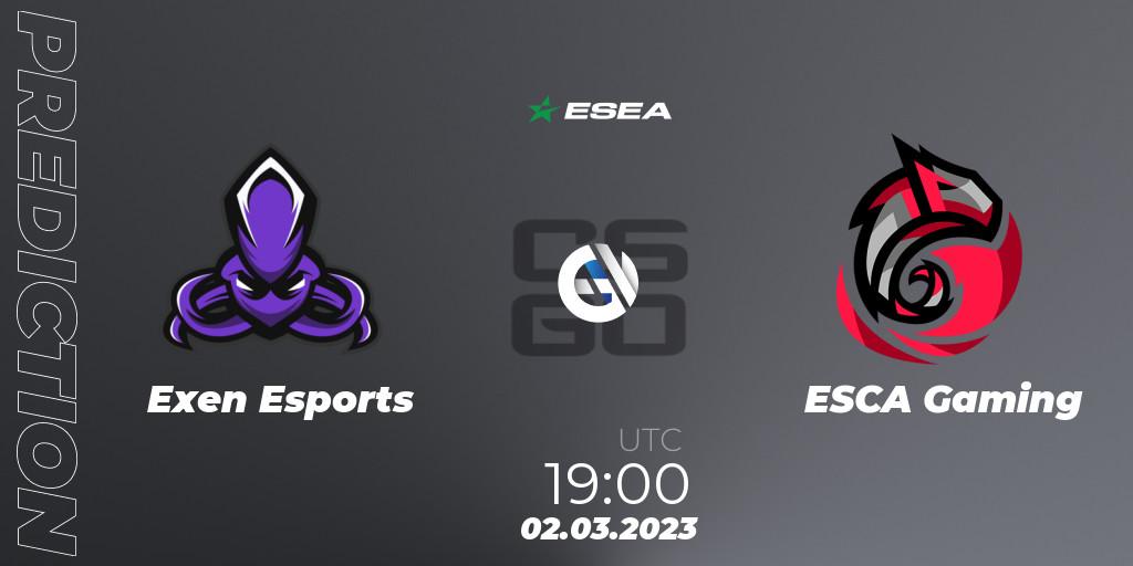 Pronósticos Exen Esports - Haspers Team. 02.03.2023 at 19:00. ESEA Season 44: Advanced Division - Europe - Counter-Strike (CS2)