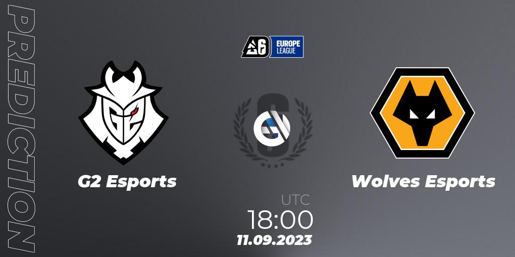Pronósticos G2 Esports - Wolves Esports. 11.09.23. Europe League 2023 - Stage 2 - Rainbow Six