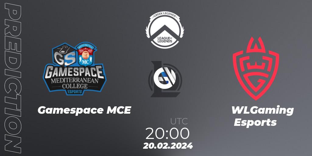 Pronósticos Gamespace MCE - WLGaming Esports. 20.02.24. GLL Spring 2024 - LoL