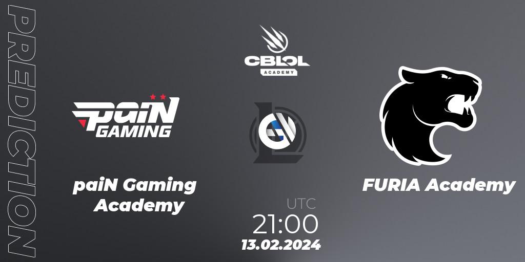 Pronósticos paiN Gaming Academy - FURIA Academy. 13.02.24. CBLOL Academy Split 1 2024 - LoL