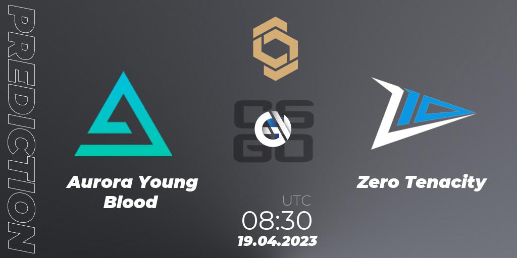 Pronósticos Aurora Young Blood - Zero Tenacity. 19.04.2023 at 11:30. CCT South Europe Series #4: Closed Qualifier - Counter-Strike (CS2)