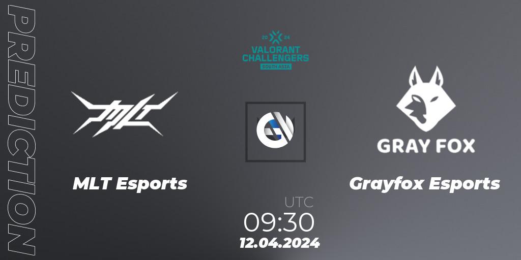 Pronósticos MLT Esports - Grayfox Esports. 12.04.2024 at 09:30. VALORANT Challengers 2024 South Asia: Split 1 - Cup 2 - VALORANT