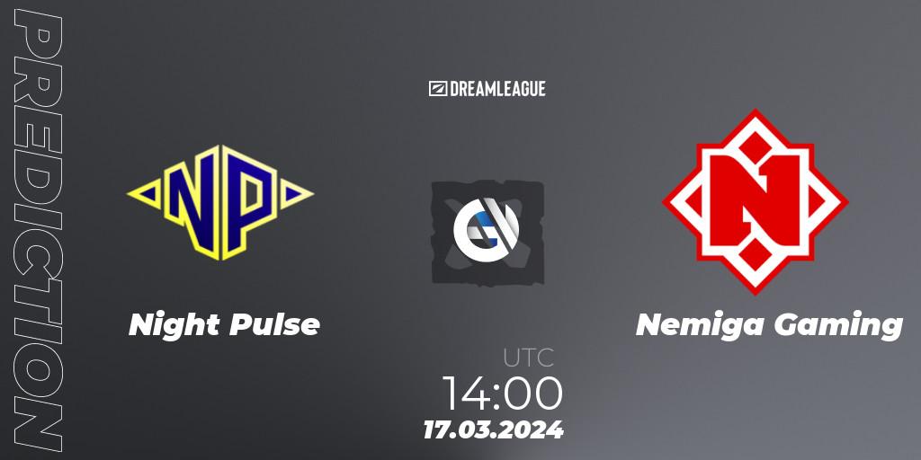 Pronósticos Night Pulse - Nemiga Gaming. 17.03.24. DreamLeague Season 23: Eastern Europe Open Qualifier #1 - Dota 2
