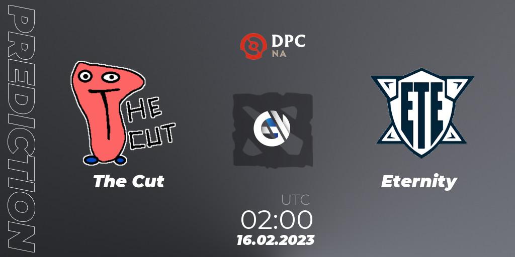 Pronósticos The Cut - Eternity. 16.02.2023 at 01:52. DPC 2022/2023 Winter Tour 1: NA Division II (Lower) - Dota 2