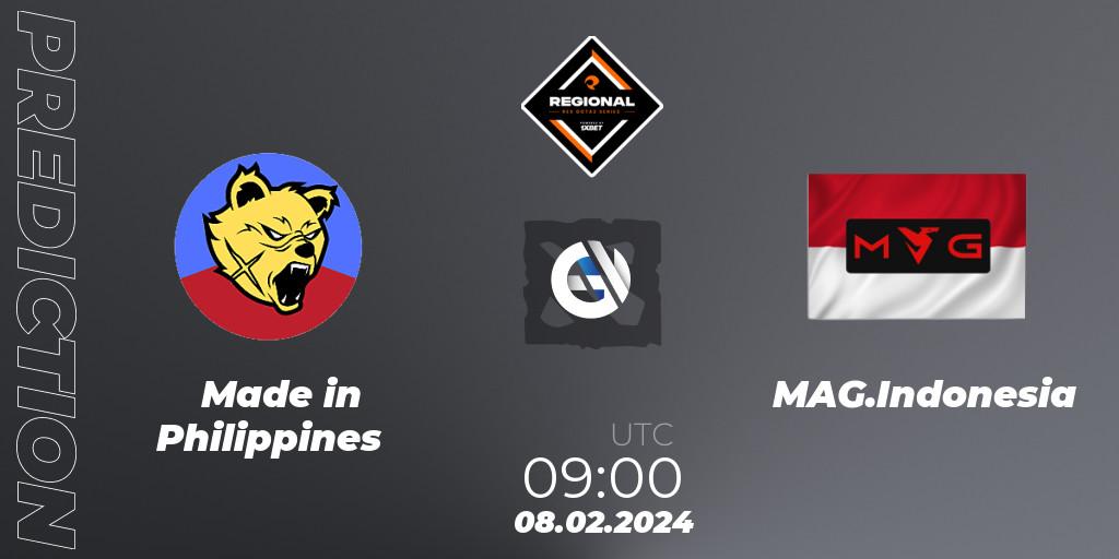 Pronósticos Made in Philippines - MAG.Indonesia. 08.02.2024 at 10:01. RES Regional Series: SEA #1 - Dota 2