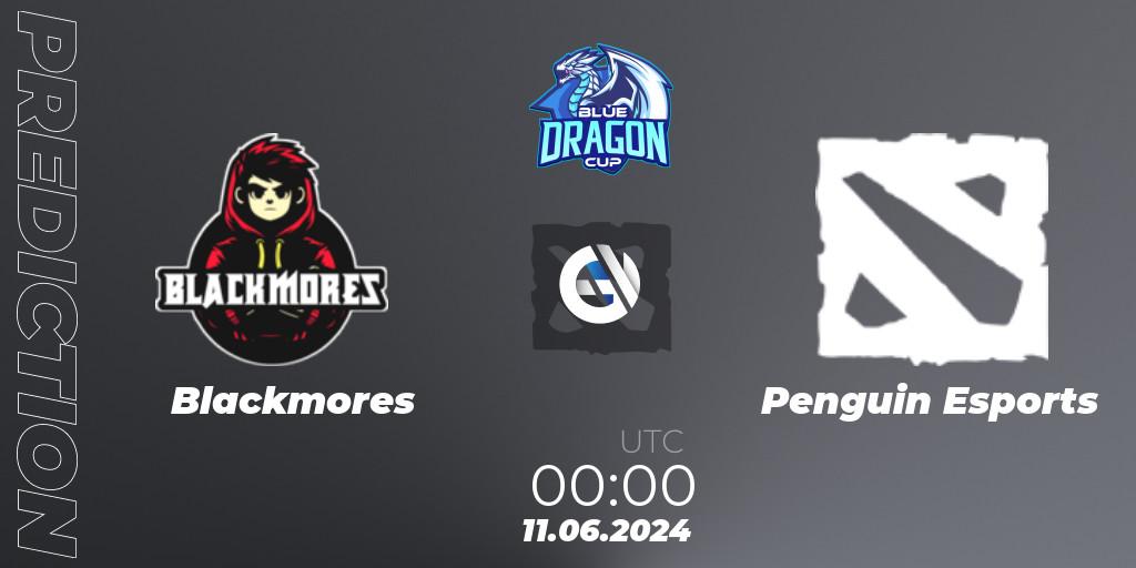 Pronósticos Blackmores - Penguin Esports. 14.06.2024 at 00:00. Blue Dragon Cup - Dota 2