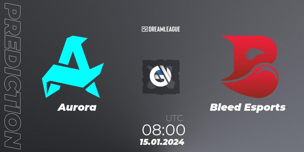 Pronósticos Aurora - Bleed Esports. 15.01.2024 at 08:01. DreamLeague Season 22: Southeast Asia Closed Qualifier - Dota 2