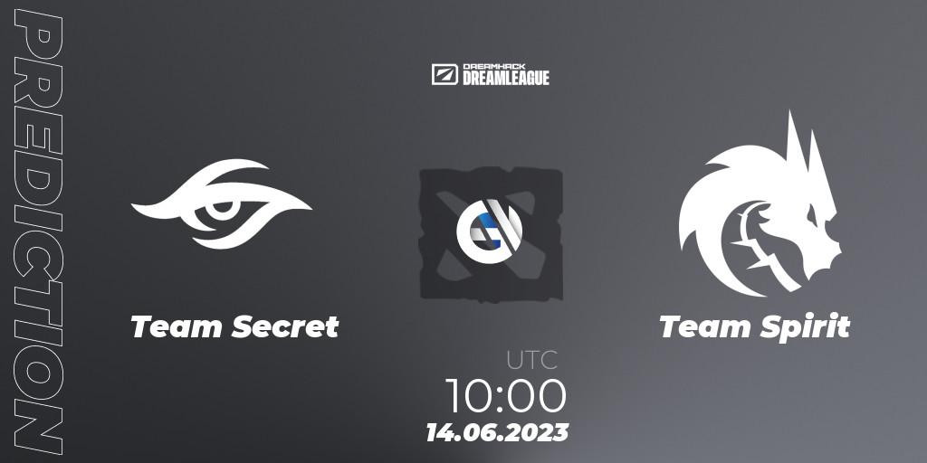 Pronósticos Team Secret - Team Spirit. 14.06.23. DreamLeague Season 20 - Group Stage 1 - Dota 2