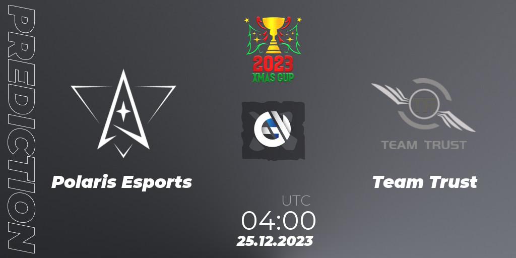 Pronósticos Polaris Esports - Team Trust. 25.12.2023 at 04:00. Xmas Cup 2023 - Dota 2