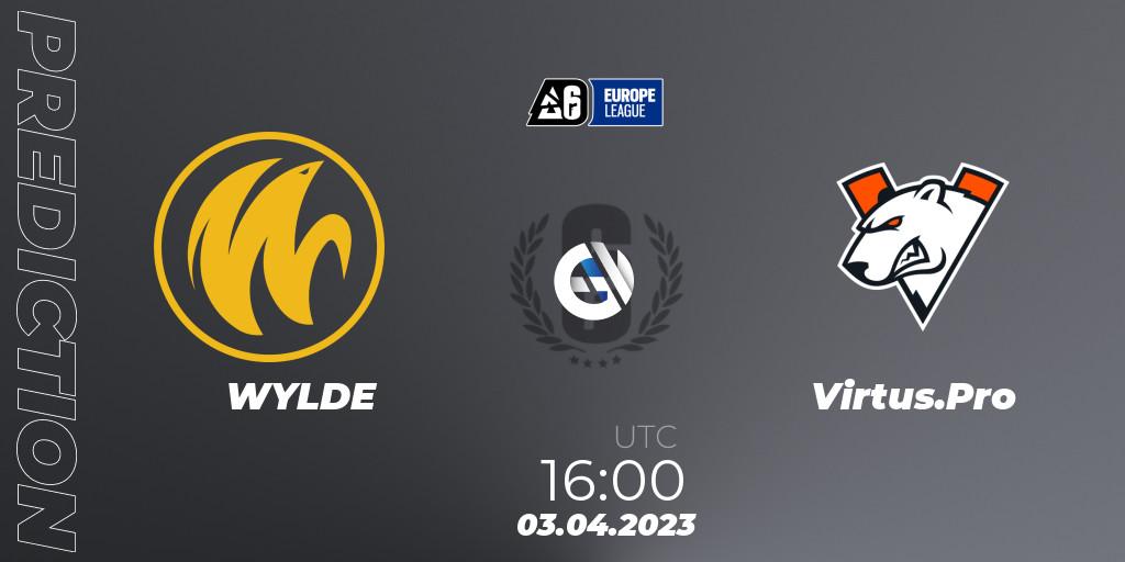 Pronósticos WYLDE - Virtus.Pro. 03.04.2023 at 16:00. Europe League 2023 - Stage 1 - Rainbow Six